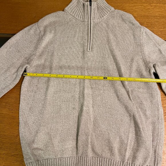Eddie Bauer Quarter-Zip Sweater – Medium – Heathered Oatmeal - Picture 5 of 6